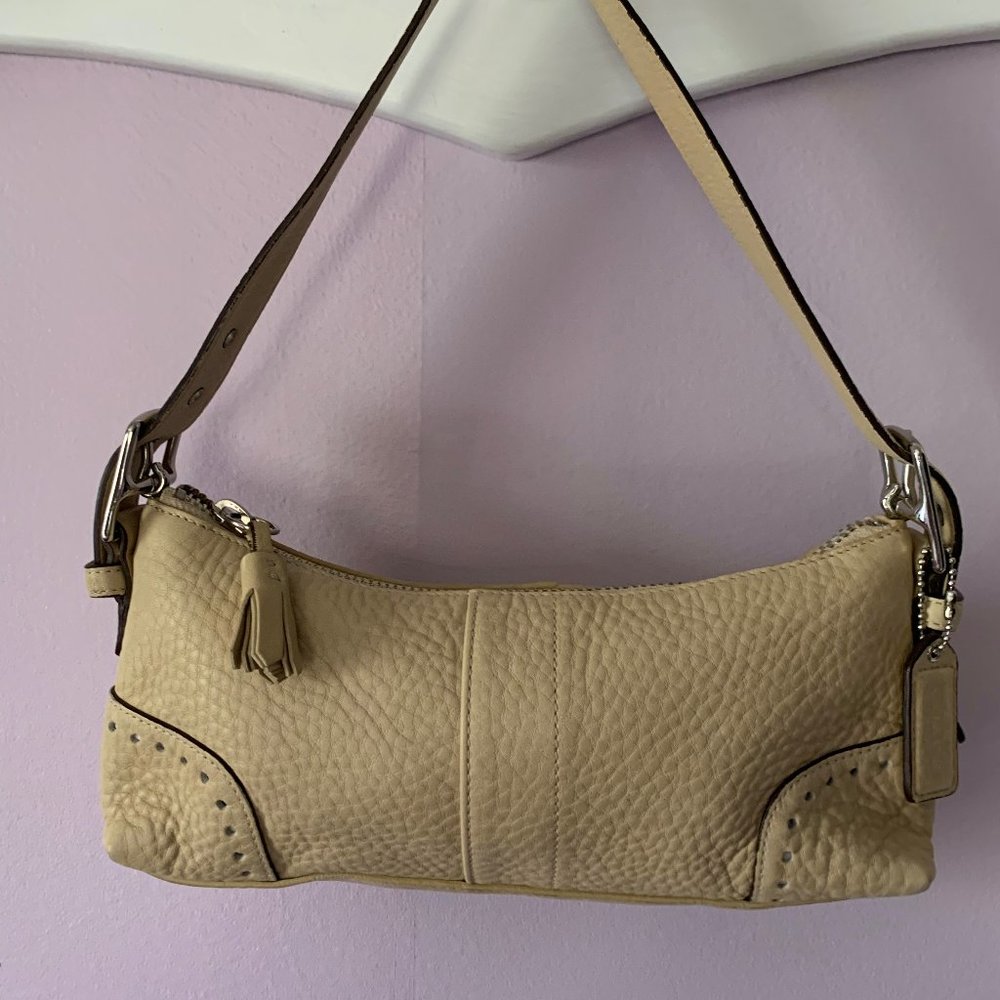 Coach Demi Hobo Soho With Tan Pebbled Leather